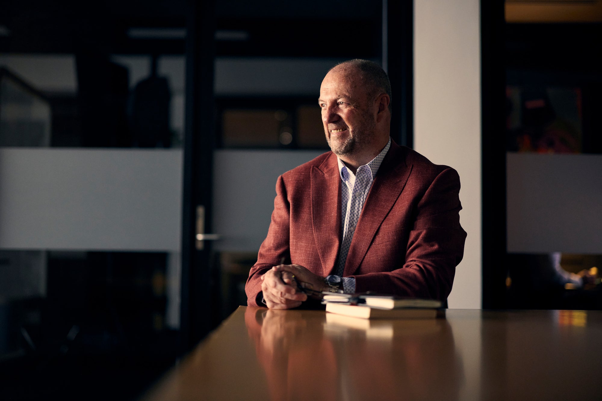Rod Buchecker at his desk in Adelaide